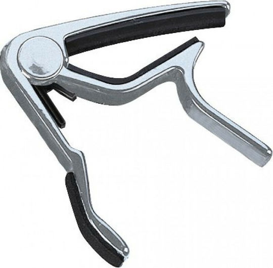 Dunlop Metallic Trigger Capo for Acoustic Guitar Trigger Capo Acoustic Curved Silver