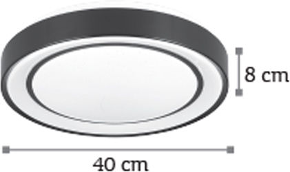 Inlight 42179Β Plafonieră de Tavan 40buc Neagră cu LED Integrat