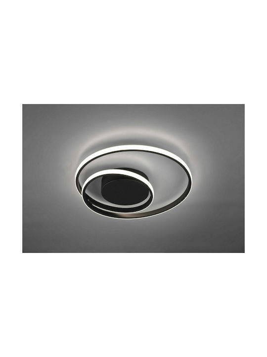 Trio Lighting Zibal Deckenleuchte 39cm Schwarz mit Integrierter LED