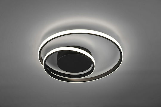Trio Lighting Zibal Deckenleuchte 39cm Schwarz mit Integrierter LED