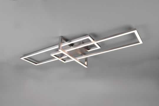 Trio Lighting Salinas Deckenleuchte 100cm Silber mit Integrierter LED