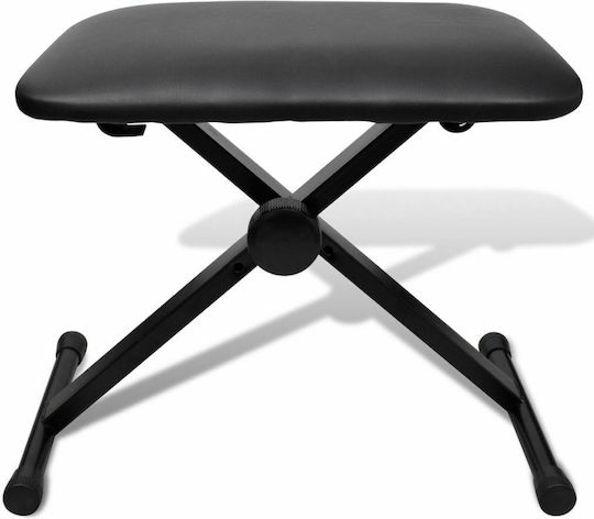 vidaXL Stool Harmonium Adjustable Black L40xW29xH40-46cm