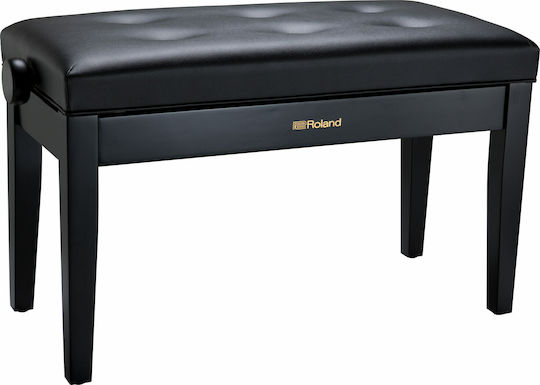 Roland Adjustable Piano Bench Satin Black L55.5xW34xH48-58cm