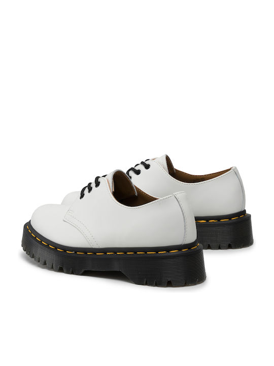 1461 Bex Stud Women's Leather Oxford Shoes White
