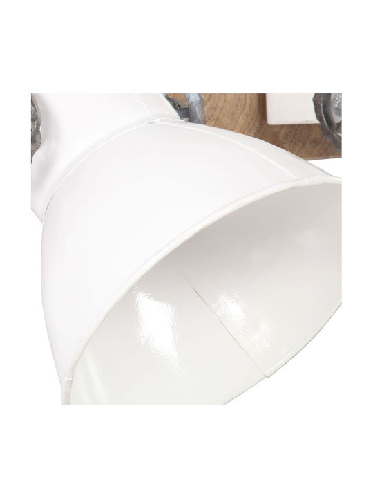 vidaXL Industrial Wall Lamp with E27 Lamp Bulb Base White 45x25cm