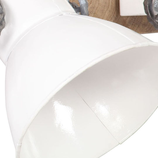 vidaXL Industrial Wall Lamp with E27 Lamp Bulb Base White 45x25cm