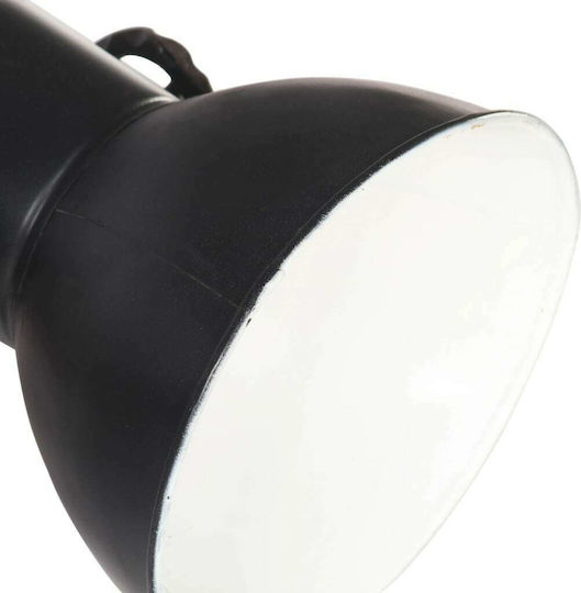 vidaXL Industrial Wall Lamp with E27 Socket Black 45x25cm