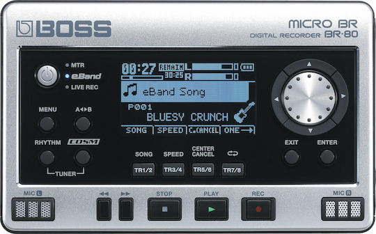 Boss BR-80 Πολυκάναλος Ψηφιακός Φορητός Εγγραφέας Ρεύματος για Εγγραφή σε Κάρτα Μνήμης με Διάρκεια Εγγραφής 12 Ώρες