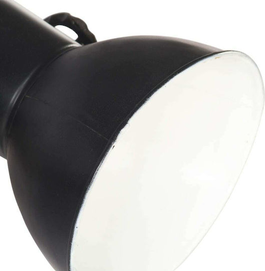 vidaXL Industrial Wall Lamp with E27 Socket Black 65x25cm