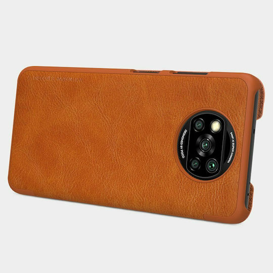 Nillkin Qin Book Synthetic Leather Brown (Poco X3 NFC / X3 Pro)