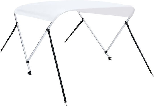 vidaXL Aluminium Boat Canopy L150xW120xH110cm White