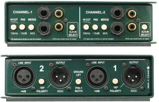 Radial JDI Duplex Passiv DI Box 2 Kanäle