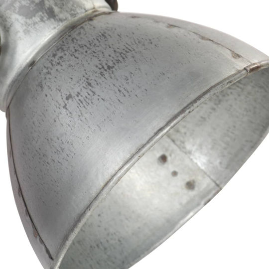 vidaXL Industrial Wall Lamp with E27 Silver Socket 45x25cm