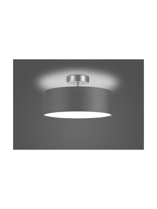 Trio Lighting Hotel Modern Stoff Deckenleuchte mit Fassung E14 30Stück Gray