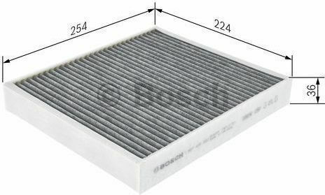 Bosch Activated Carbon Cabin Filter Skoda Fabia Audi/Seat/Skoda/Vw