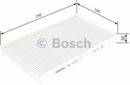Bosch Φίλτρο Καμπίνας Alfa Romeo 156 Fiat Bravo / Marea