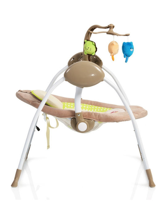 Cangaroo Electric Baby Relax Swing Swing Plus with Music Cappuccino for Child up to 9kg