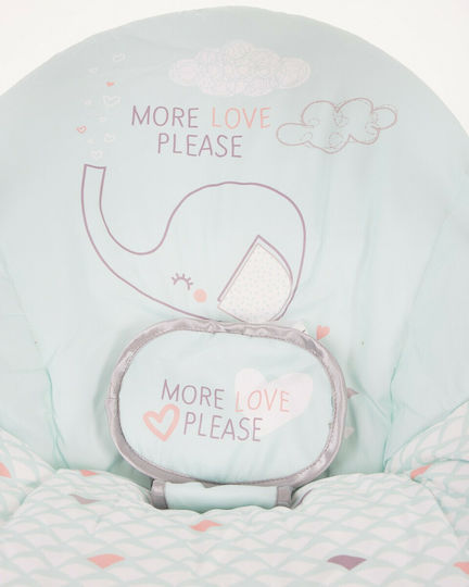 Kikka Boo Elektrisch Baby Relax Schaukel Felice mit Musik und Vibration Green Elephant für Kind bis 9kg