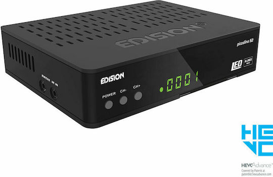 Edision Satellite Decoder Piccollino S2 01-07-0018 Full HD (1080p) DVB-S2 with PVR Recording Function in Black Colour