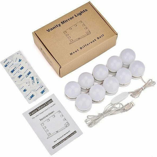 Factory Vanity USB Vanity Mirror LED Light Cool White