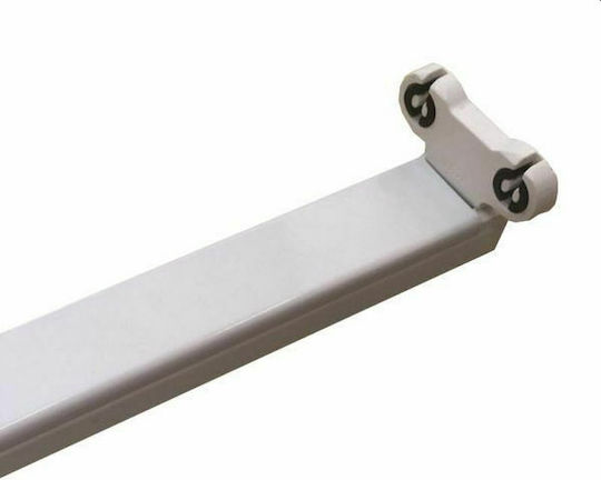 Eurolamp Lighting Batten Single-Ended with 2 Slots for LED Lamps T8 18W 120cm