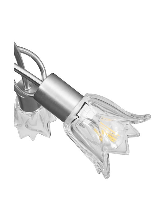 vidaXL Ceiling Mount Light Silver with Socket E14