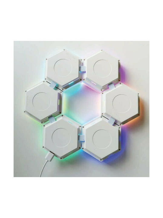 Spot Light Smart Διακοσμητικό Φωτιστικό LED RGB Hexagon 6τμχ 21x9.5x10εκ.