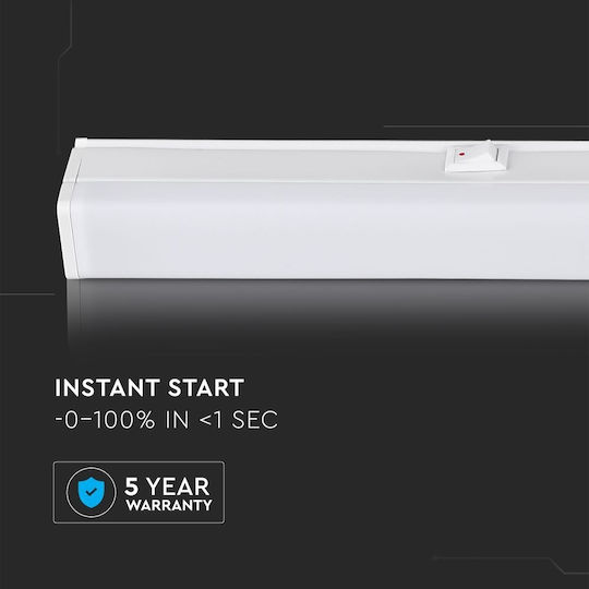 V-TAC Φωτιστικό Πάγκου Κουζίνας LED 7W Θερμό Λευκό με Διακόπτη Μ60xΒ2.28xΥ3εκ.