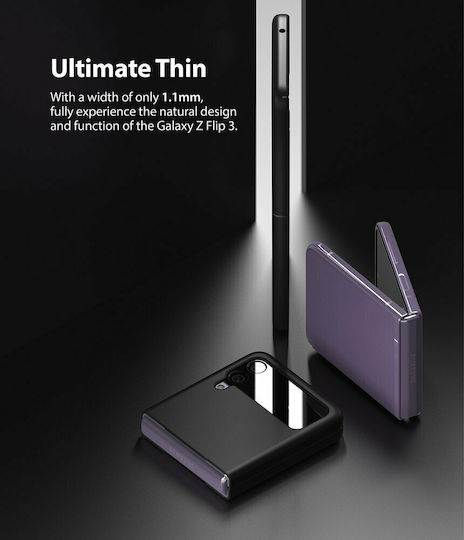 Ringke Slim Back Cover Σιλικόνης 1.2mm Μαύρο (Galaxy Z Flip3 5G)
