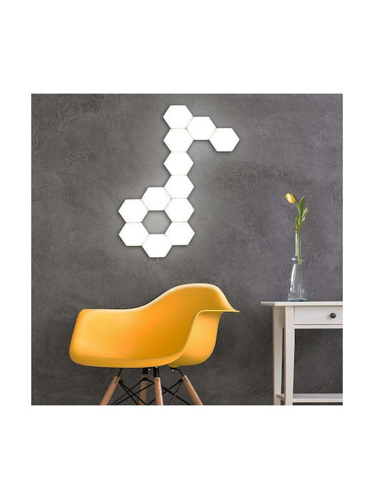 Decorative Lamp Hexagon White 6pcs