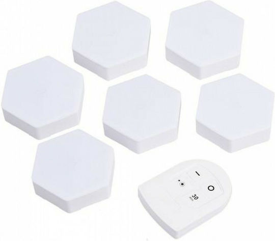 Dekorative Lampe Sechseck Weiß 6Stück