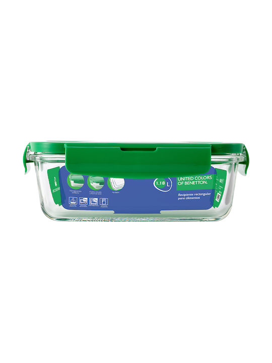 Benetton Lunch Box Glass Πράσινο 1180ml 1pcs