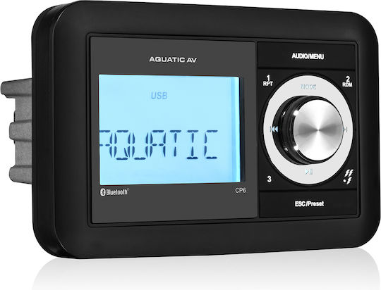 Eval Aquatic AV Sistem audio pentru barci 45W Waterproof cu Bluetooth / DAB / USB Negru