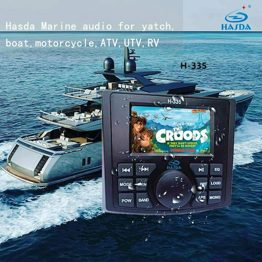 Hasda Sistem audio pentru barci 45W Waterproof cu AUX / Bluetooth / USB Negru