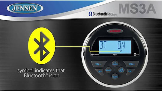 Jensen Boot-Soundsystem 40W Wasserdicht mit AUX / Bluetooth / USB Schwarz