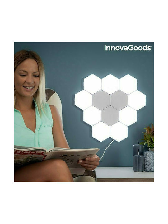 InnovaGoods Dekorative Lampe Sechseck Weiß