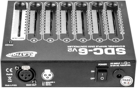 Elation SDC-6 Faderdesk V2 DMX Controller Κονσόλα Φωτισμού με 6 Κανάλια Ελέγχου