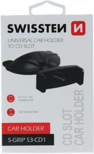 Swissten Βάση Κινητού Αυτοκινήτου S-GRIP S3-CD1 Βάση Κινητού Αυτοκινήτου / Προσαρμόζεται Στο CD με Ρυθμιζόμενα Άγκιστρα