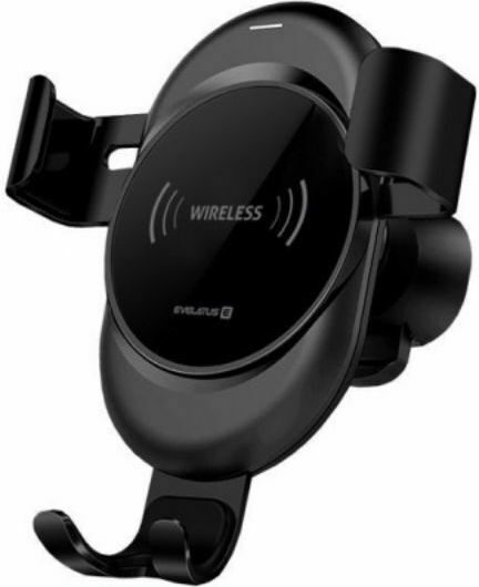 Evelatus WCH02 Suport Auto Pentru Telefon Mobil Cu Cârlige Reglabile Negru