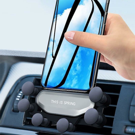 Autoline Spring Βάση Κινητού Αυτοκινήτου 4.7" - 6.8" με Ρυθμιζόμενα Άγκιστρα Μαύρη