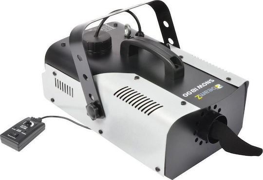 BeamZPro SNOW1800 Schneemaschine 1800W mit Verkabelt Fernbedienung und Möglichkeit zur Verbindung mit einer Lichtkonsole