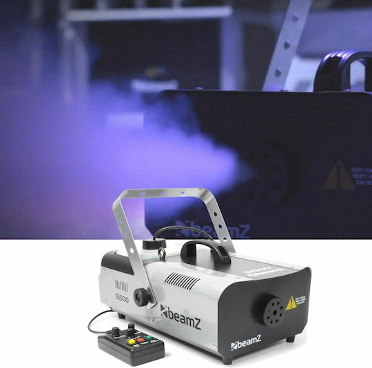 BeamZPro S1500 Nebelmaschine 1500W mit Verkabelt Fernbedienung und Möglichkeit zur Verbindung mit einer Lichtkonsole