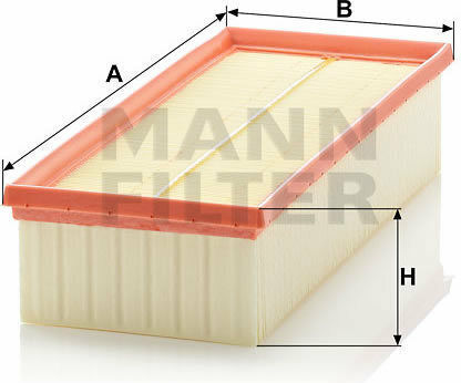 Mann Filter Car Air Filter for Audi A3 Q3 Seat Leon Skoda Octavia Volkswagen Golf Jetta Tiguan Eos