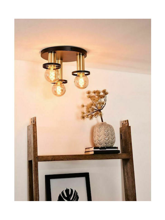 Lucide Lightning Anaka Ceiling Mount Light 30cm Black with Socket E27