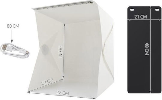 SPM 5059 Photo Box Lighted with Multiple Backrounds 22x23x28cm