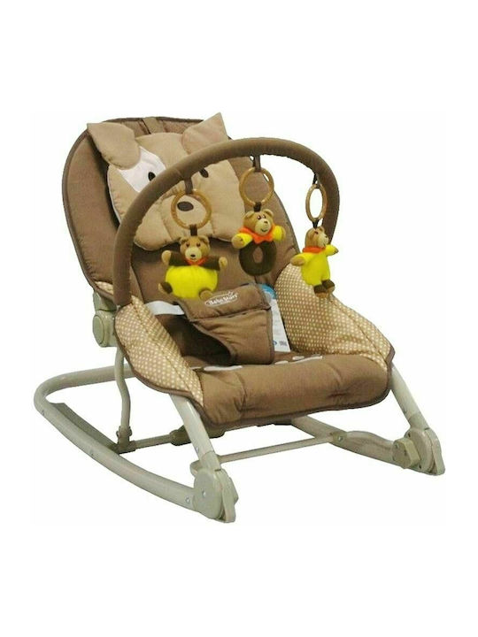 Bebe Stars Manual Baby Bouncer Deluxe Brown for Babies up to 15kg