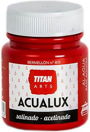 Titan Acualux Satin Υγρό Χρώμα Χειροτεχνίας Καφέ για Ξύλο Νερού Μεταλλικών Αποχρώσεων Tabaco 865 100ml