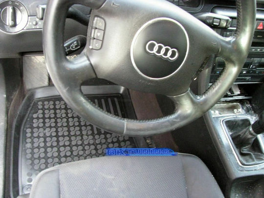 Rezaw Plast Set of Front and Rear Mats 4pcs Tray Type for Audi A4 2001-2008 Black