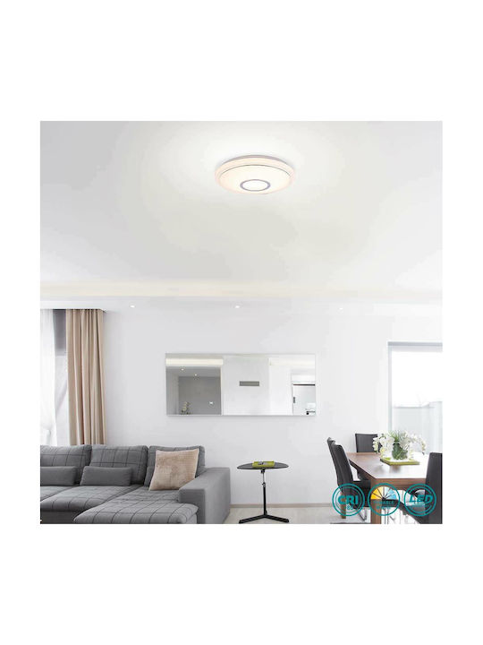 Globo Lighting Connor Таванно осветление 40бр Бяла с Вграден LED и Дистанционно Управление
