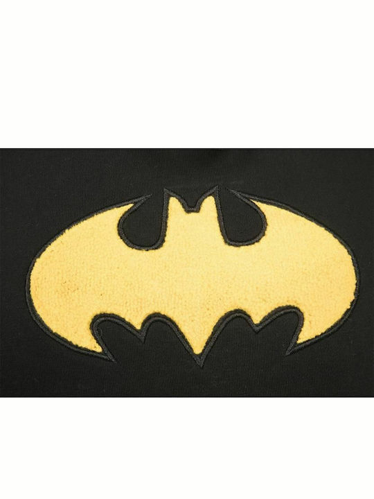 Merchcode Batman Patch Φούτερ με Κουκούλα σε Μαύρο χρώμα